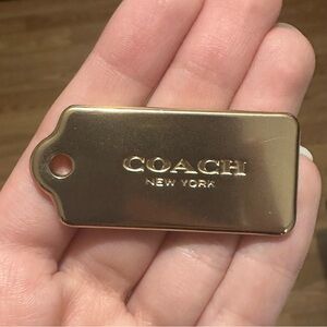 Coach Metallic Gold Bag Tag